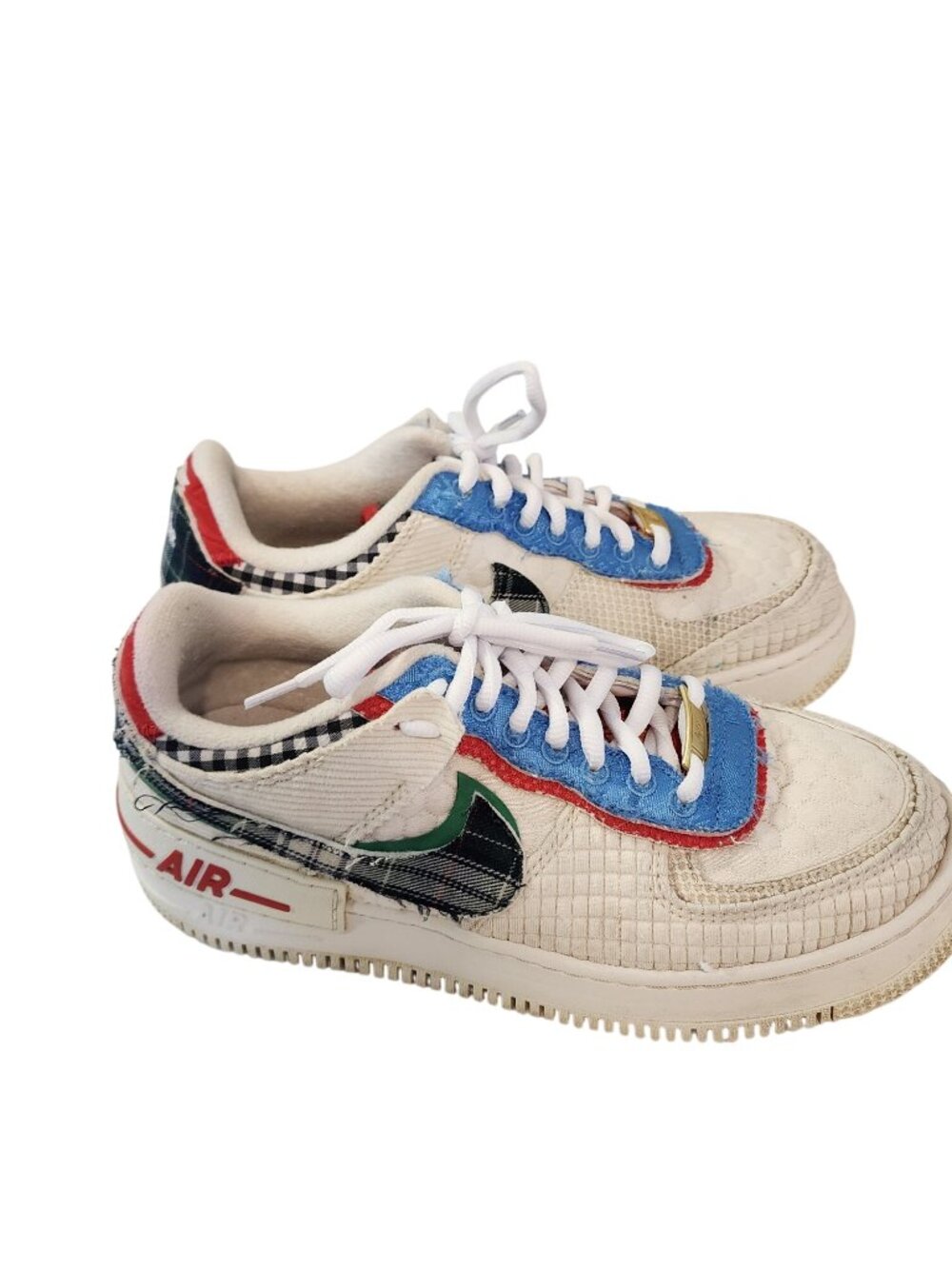 Nike Air Force 1 Shadow White Red blue Womens Size 6